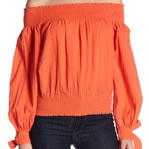 Melrose and Market Off-the-Shoulder Smocked Top